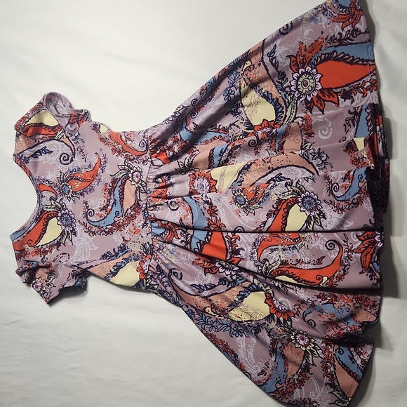 Dot Dot Smile Twirl Dress | Paisley Floral Print | Size 3/4 - Picture 8 of 8